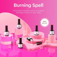 Thumbnail for modelones modelones Pink Gel Nail Polish Set 6 Colors, Hot Pink Tones Neon Pink Shades Magenta Sakura Light Soft to Dark Nail Art Design for Women Girls Salon DIY Home Manicure Kit Valentine's Day Nails Gift