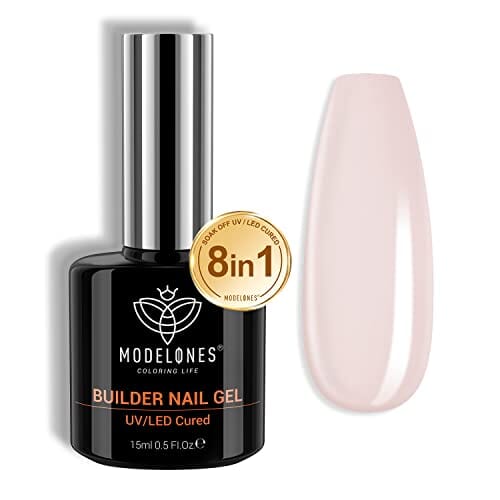 modelones NUDE / 15ml Builder Nail Gel, 8-in-1 Cover