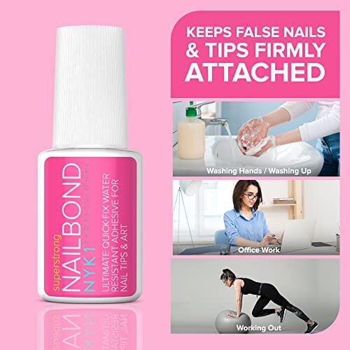 NYK1 NYK1 Nail Bond Brush On Nail Glue For Press On Nails Long Lasting Nail Glue