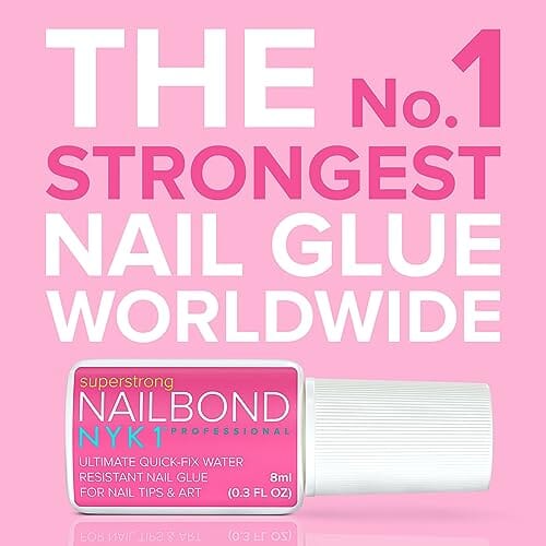 NYK1 NYK1 Nail Bond Brush On Nail Glue For Press On Nails Long Lasting Nail Glue