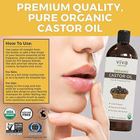 Thumbnail for Viva Naturals Viva Naturals Organic Castor Oil, 16 fl oz - Cold Pressed Castor Oil