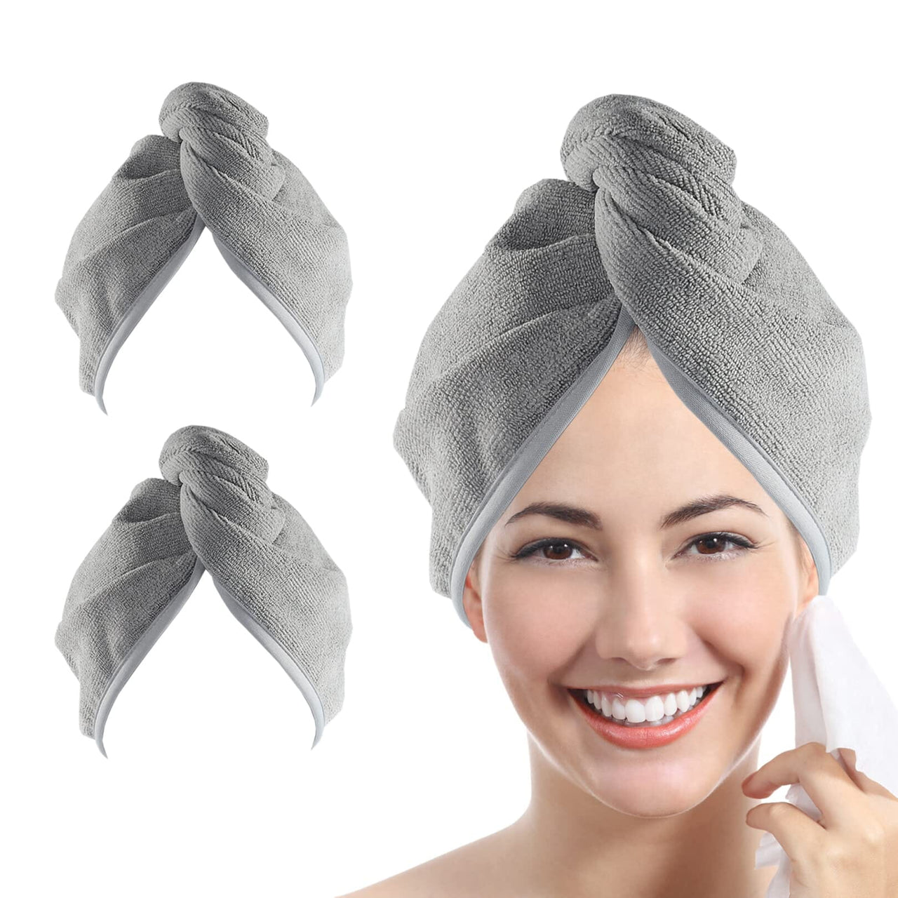 YoulerTex YoulerTex Microfiber Hair Towel x2